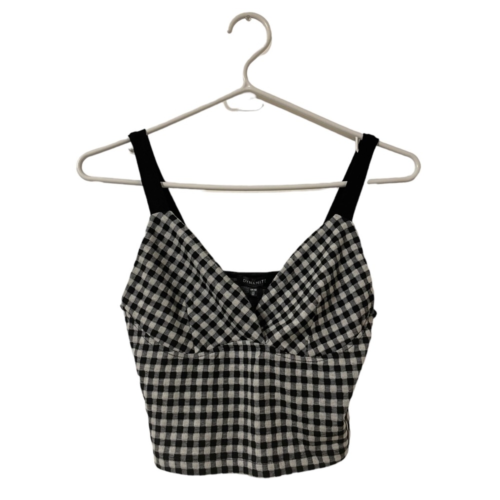 Dynamite NWT Gingham Crop Top